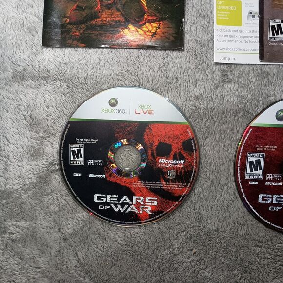 Gears of War 1, 2 & 3 Bundle Of Xbox 360 Video Games Lot Complete W/ Manuals CIB - Picture 5 of 16